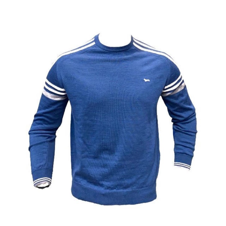 Harmont&Blaine  Maglioncino blu da uomo logo ricamato 