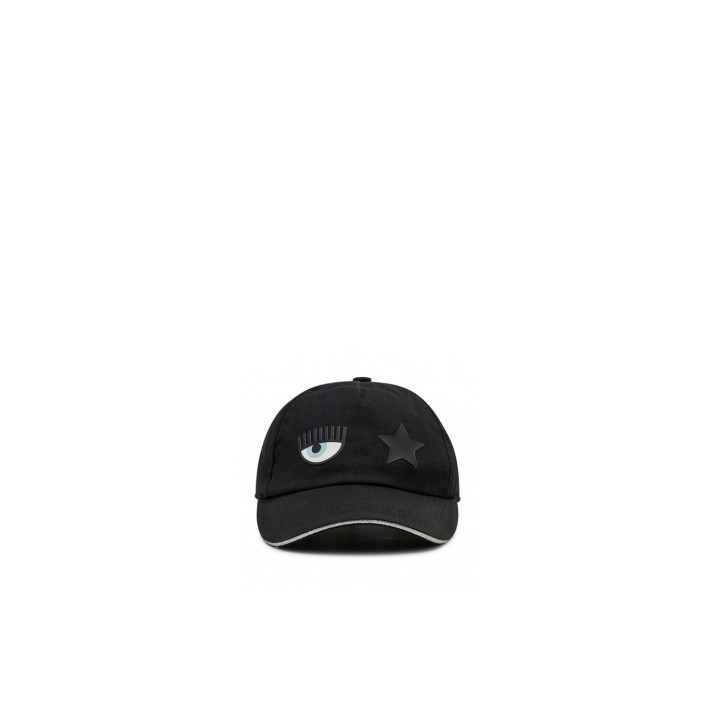 Chiara Ferragni Cappello da baseball nero con Logo Eye Star da Donna