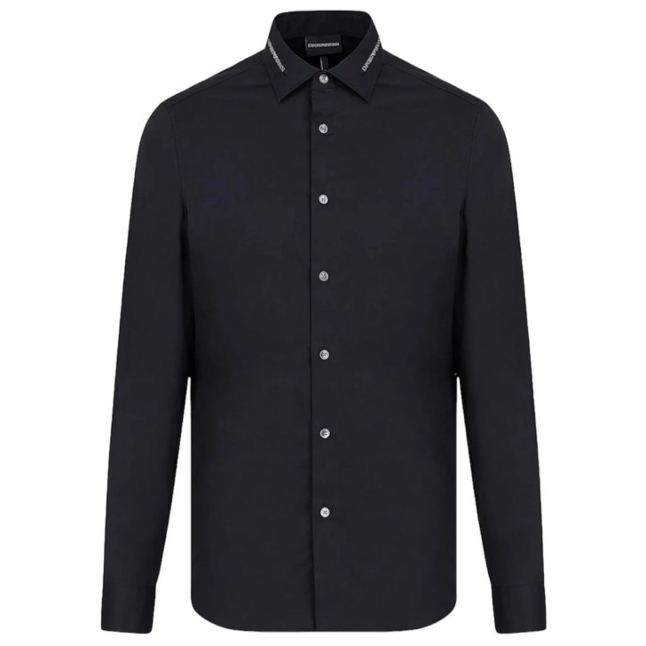Emporio Armani Camicia Blu Navy SLIM FIT da Uomo 