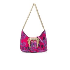 Versace Jeans Couture Borsa a Spalla da Donna Fucsia, maxi fibbia logata 