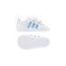 Adidas Originals SUPERSTAR CRIB Sneakers bianca in pelle con inserti argento 