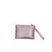 Plein Sport Pochette in pelle rosa con laccio da polso