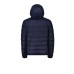 SUN68 GIUBBOTTO IN NYLON TRAPUNTATO BLU NAVY CON CAPPUCCIO E LOGO AUN68 WHITE