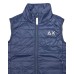 SUN68 GILET IN NYLON TRAPUNTATO BLU NAVY CON LOGO SUN68 WHITE