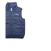 SUN68 GILET IN NYLON TRAPUNTATO BLU NAVY CON LOGO SUN68 WHITE