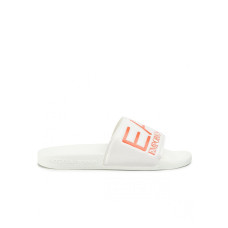 EA7 Emporio Armani Ciabatta da Uomo Bianca con inserti Arancione Fluo