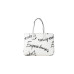 Emporio Armani Borsa a mano Bianca con Logo Lettering All Over con tracolla regolabile, estraibile