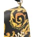 Versace Jeans Couture Borsa a Mano Nera con Logo Metallico 