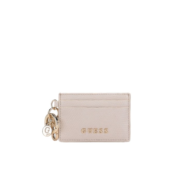 Guess portatessere beige con logo nella parte anteriore 