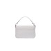 JOHN RICHMOND BORSA PICCOLA A MANO BIANCA CON LOGO ARGENTO NELLA PARTE ANTERIORE 
