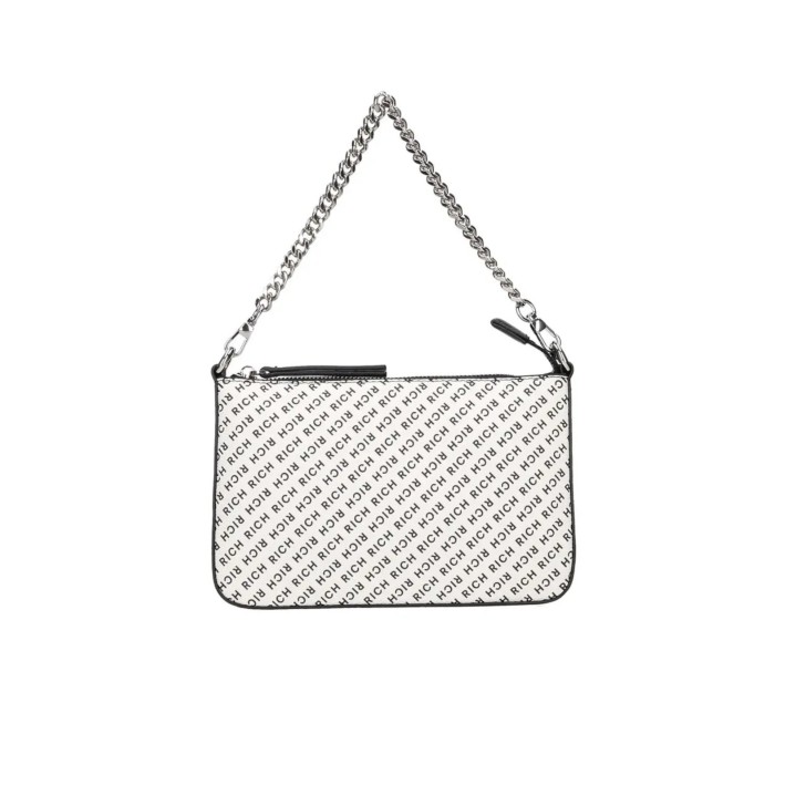 JOHN RICHMOND BORSA BIANCA A SPALLA DA DONNA CON STAMPA ALL OVER 