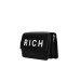 JOHN RICHMOND BORSA NERA TRACOLLA CON LOGO RICH BIANCO 