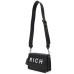 JOHN RICHMOND BORSA NERA TRACOLLA CON LOGO RICH BIANCO 