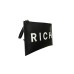 JOHN RICHMOND POCHETTE NERA CON LOGO RICH BIANCO 