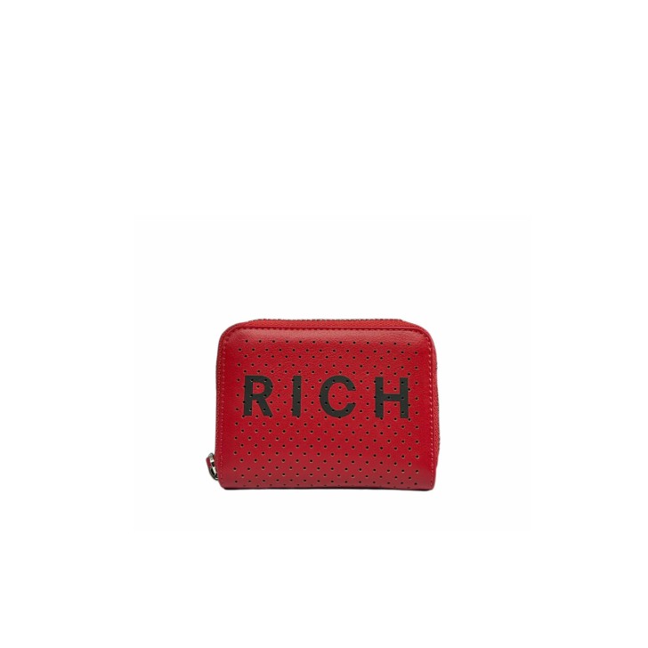 JOHN RICHMOND PORTAFOGLIO ROSSO CON LOGO RICH NERO 