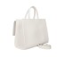 JOHN RICHMOND TOTE BAG BIANCA A MANO CON LOGO RICH ARGENTO 