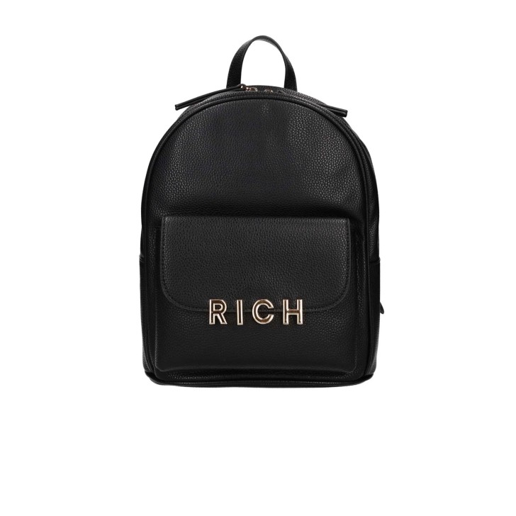 JOHN RICHMOND ZAINO NERO DA DONNA CON LOGO RICH ORO 