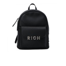 JOHN RICHMOND ZAINO NERO DA DONNA CON LOGO RICH ARGENTO  