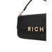 JOHN RICHMOND BORSA BIG NERA A MANO CON LOGO RICH ORO 