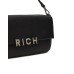 JOHN RICHMOND BORSA BIG NERA A MANO CON LOGO RICH ARGENTO  