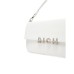 JOHN RICHMOND BORSA BIG BIANCA A MANO CON LOGO RICH ARGENTO  