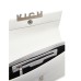 JOHN RICHMOND BORSA BIG BIANCA A MANO CON LOGO RICH ARGENTO  