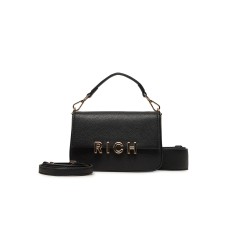 JOHN RICHMOND BORSA SMALL NERA A MANO CON INIZIALI DEL LOGO ORO 