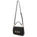 JOHN RICHMOND BORSA SMALL NERA A MANO CON INIZIALI DEL LOGO ORO 