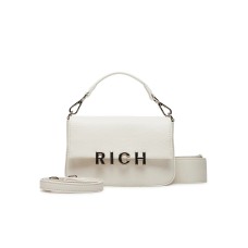 JOHN RICHMOND BORSA SMALL BIANCA A MANO CON INIZIALI DEL LOGO ARGENTO 