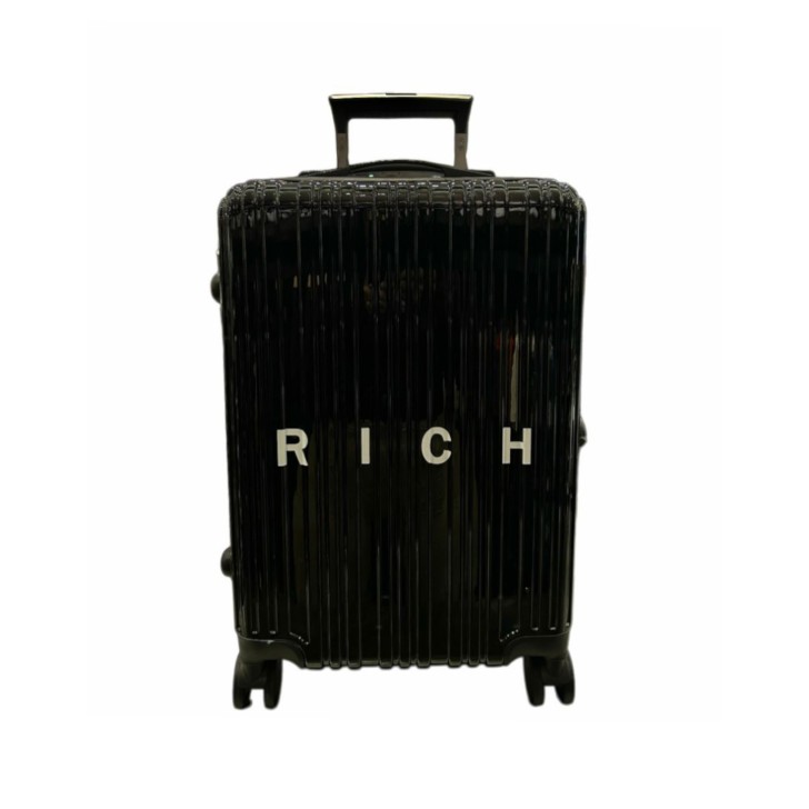 JOHN RICHMOND TROLLEY NERO LUCIDO UNISEX CON LOGO RICH BIANCO 