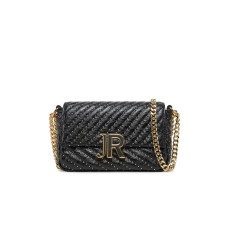 JOHN RICHMOND BORSA SMALL A TRACOLLA NERA CON BORCHIE 