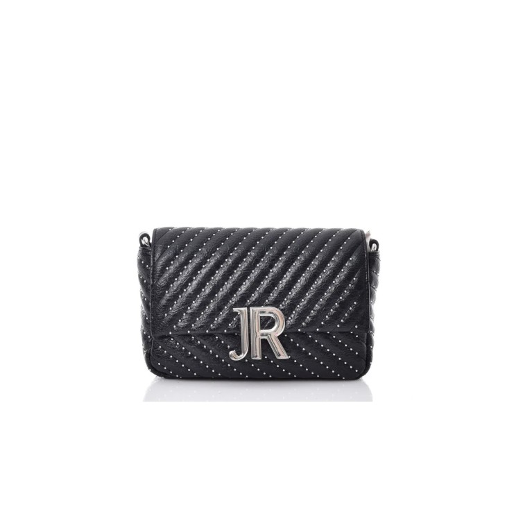 JOHN RICHMOND BORSA SMALL NERA A TRACOLLA CON BORCHIE