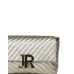 JOHN RICHMOND BORSA SMALL ARGENTO A TRACOLLA CON BORCHIE ORO 