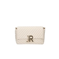 JOHN RICHMOND BORSA SMALL BIANCA A TRACOLLA CON BORCHIE ORO 