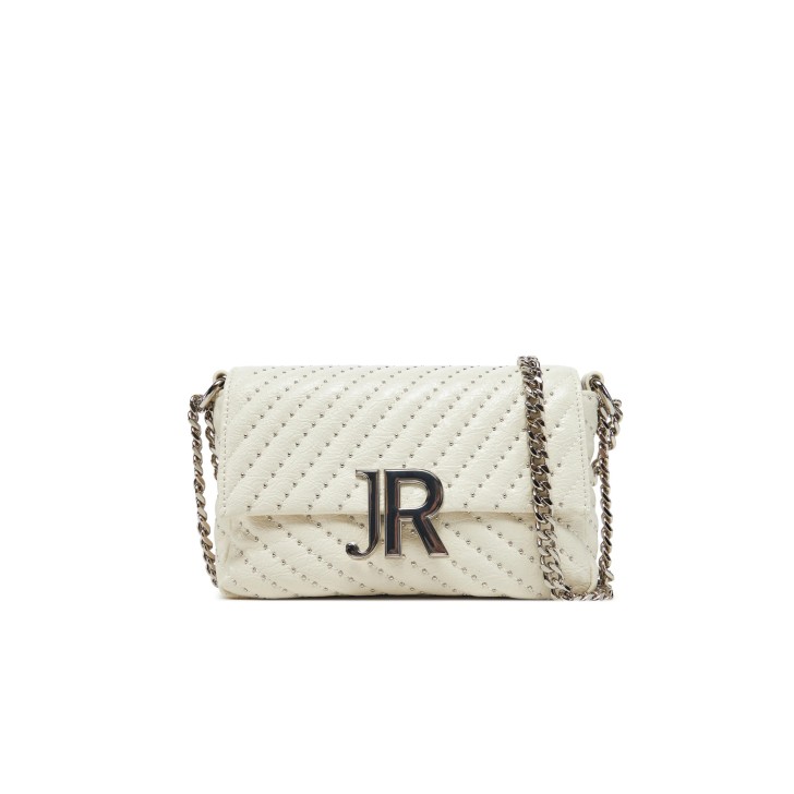 JOHN RICHMOND BORSA SMALL BIANCA A TRACOLLA CON BORCHIE 
