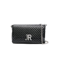 JOHN RICHMOND BORSA A SPALLA DA DONNA NERA CON BORCHIE ARGENTO 