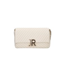 JOHN RICHMOND BORSA A SPALLA DA DONNA BIANCA CON BORCHIE ORO