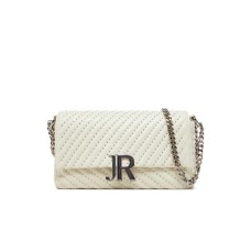 JOHN RICHMOND BORSA A SPALLA DA DONNA BIANCA CON BORCHIE ARGENTO 