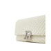 JOHN RICHMOND BORSA A SPALLA DA DONNA BIANCA CON BORCHIE ARGENTO 