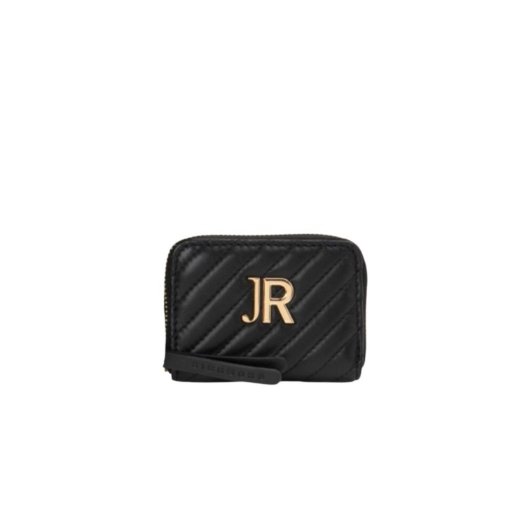 JOHN RICHMOND PORTAMONETE NERO DA DONNA CON LOGO JR ORO 