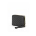 JOHN RICHMOND PORTAMONETE NERO DA DONNA CON LOGO JR ORO 