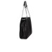 JOHN RICHMOND BORSA NERA A SPALLA DA DONNA CON LOGO JR ARGENTO