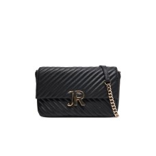 JOHN RICHMOND BORSA MEDIUM NERA A TRACOLLA CON INIZIALI DEL LOGO ORO 