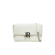 JOHN RICHMOND BORSA MEDIUM BIANCA A TRACOLLA CON INIZIALI DEL LOGO ARGENTO 