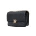 JOHN RICHMOND BORSA BIG NERA A TRACOLLA IN PELLE CON INIZIALI DEL LOGO ORO 