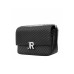 JOHN RICHMOND BORSA BIG NERA A TRACOLLA IN PELLE CON INIZIALI DEL LOGO ARGENTO 