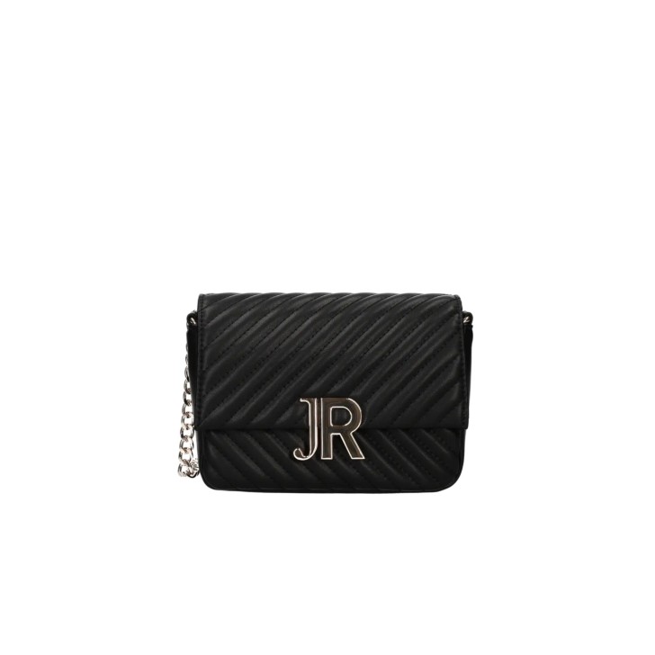 JOHN RICHMOND BORSA SMALL NERA A TRACOLLA IN PELLE CON INIZIALI DEL LOGO ORO 
