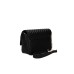 JOHN RICHMOND BORSA SMALL NERA A TRACOLLA IN PELLE CON INIZIALI DEL LOGO ORO 