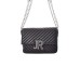 JOHN RICHMOND BORSA SMALL NERA A TRACOLLA IN PELLE CON INIZIALI DEL LOGO ARGENTO 