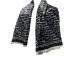 Philipp Plein Scialle nero con logo PLEIN All Over e maxi Teschio